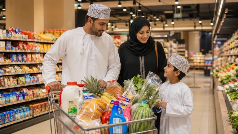 Omani family shopping for everyday groceries in Muscat | عائلة في عُمان تتسوق احتياجات المعيشة اليومية في مسقط