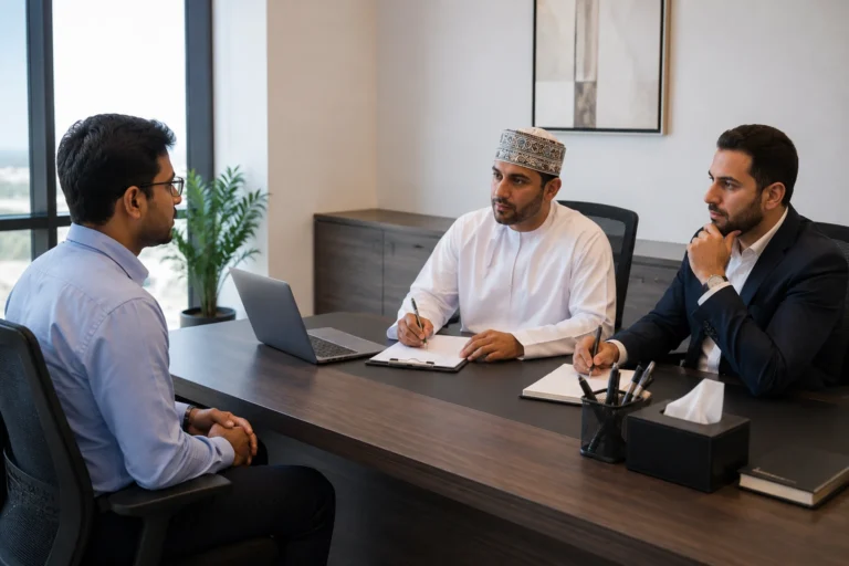 Indian accountant attending a job interview at an Omani company | محاسب هندي يحضر مقابلة عمل في شركة عُمانية
