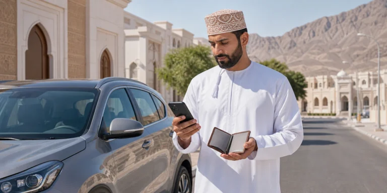 Driver using an official service after losing a driving licence in Oman