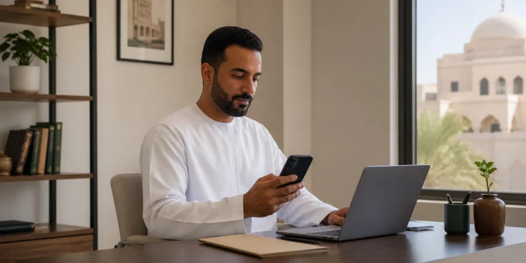 Resident applying online for a police clearance certificate in Oman
